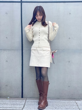 二宮早織さん（レディース・165cm）の冬コーディネート