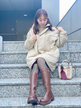 「classicalelf（クラシカルエルフ）のアイテム」を使った、二宮早織さん（レディース・165cm）の冬コーディネート