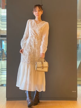 二宮早織さん（レディース・165cm）の春コーディネート