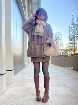 二宮早織さん(レディース・165cm)の冬コーディネート