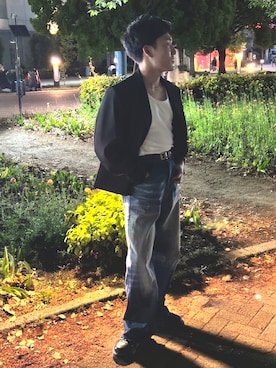 「Lui's（ルイス）のアイテム（ジャケット/アウター）」を使った、madoouさん（メンズ・166cm）の春コーディネート