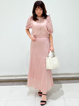 「COUP DE CHANCE（クードシャンス）のアイテム（シャツ/ブラウス）」を使った、AYAさん（レディース・154cm）の夏コーディネート