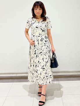 「COUP DE CHANCE（クードシャンス）のアイテム（ショルダーバッグ）」を使った、AYAさん（レディース・154cm）の夏コーディネート