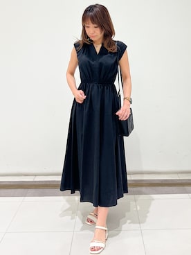 「COUP DE CHANCE（クードシャンス）のアイテム（ショルダーバッグ）」を使った、AYAさん（レディース・154cm）の夏コーディネート