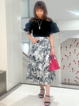 「COUP DE CHANCE（クードシャンス）のアイテム（ショルダーバッグ）」を使った、AYAさん（レディース・154cm）の夏コーディネート