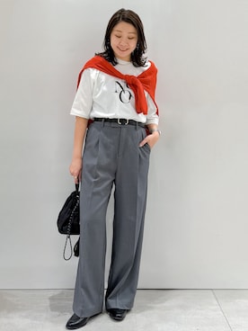 「OPAQUE.CLIP（オペークドットクリップ）のアイテム（パンツ）」を使った、yuka.aさん（レディース・159cm）の春コーディネート