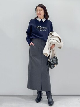 yuka.aさん(レディース・159cm)の冬コーディネート