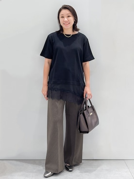「OPAQUE.CLIP（オペークドットクリップ）のアイテム（Tシャツ/カットソー）」を使った、yuka.aさん（レディース・159cm）の夏コーディネート