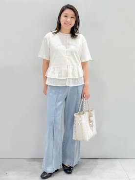 「アイテム（チャーム）」を使った、yuka.aさん（レディース・159cm）の夏コーディネート