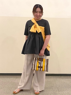 「たすき掛け」｜MIINAさん（レディース・159cm）の春コーディネート