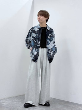 「RAGEBLUE（レイジブルー）のラバーソール/シンセティックレザーシューズ（Dress shoes、ブラック系）」を使った、omu0324さん（メンズ）の春コーディネート
