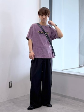 「Disney（ディズニー）のアイテム」を使った、omu0324さん（メンズ・173cm）の夏コーディネート