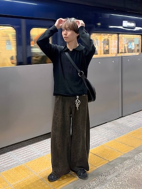 「SALOMON（サロモン）の【SALOMON/サロモン】XA PRO 3D V9G/スニーカー（スニーカー、ブラック系）」を使った、omu0324さん（メンズ）の夏コーディネート