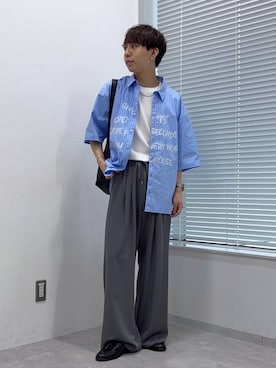 「RAGEBLUE（レイジブルー）のアイテム（アクセサリー）」を使った、omu0324さん（メンズ・173cm）の夏コーディネート