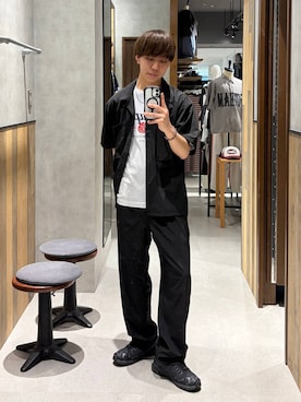 「RAGEBLUE（レイジブルー）のアイテム（リング）」を使った、omu0324さん（メンズ・173cm）の春コーディネート