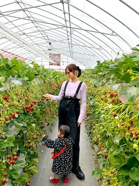 「Ameri（アメリ）のアイテム（トップス）」を使った、ayaka7ninnomamaさん（レディース・162cm）の春コーディネート