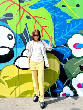 「Ameri（アメリ）のアイテム」を使った、ayaka7ninnomamaさん（レディース・162cm）の春コーディネート