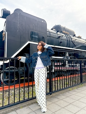 「DISCOAT（ディスコート）のアイテム（ジャケット/アウター）」を使った、ayaka7ninnomamaさん（レディース・162cm）の春コーディネート