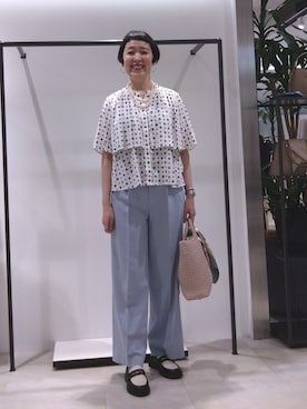 「UNTITLED（アンタイトル）のアイテム（ネックレス）」を使った、まちこさん（レディース・169cm）の春コーディネート