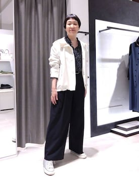 「UNTITLED（アンタイトル）のアイテム（ブルゾン）」を使った、まちこさん（レディース・169cm）の冬コーディネート