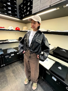 「adidas（アディダス）のアイテム（キャップ）」を使った、ayanohoshinaさん（レディース・151cm）の春コーディネート