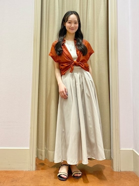 「grove（グローブ）のアイテム」を使った、あい梨さん（レディース・157cm）の夏コーディネート