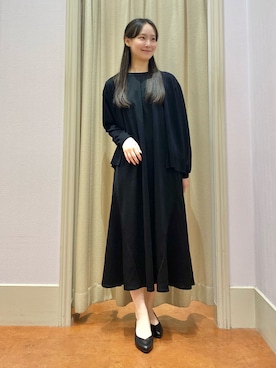 「grove（グローブ）の高評価！【接触冷感／UVカットetc】ベーシックショートカーディガン（カーディガン/ボレロ、ブラック系）」を使った、あい梨さんの夏コーディネート
