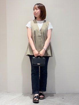 「OPAQUE.CLIP（オペークドットクリップ）のアイテム（サンダル）」を使った、haru0o74さん（レディース・155cm）の夏コーディネート
