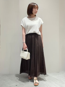 「OPAQUE.CLIP（オペークドットクリップ）のアイテム（サンダル）」を使った、haru0o74さん（レディース・154cm）の夏コーディネート