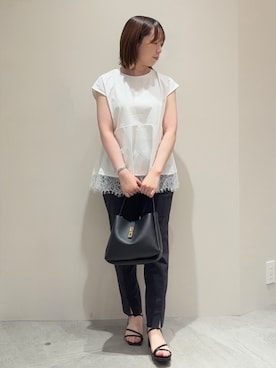 「OPAQUE.CLIP（オペークドットクリップ）のアイテム（サンダル）」を使った、haru0o74さん（レディース・155cm）の夏コーディネート