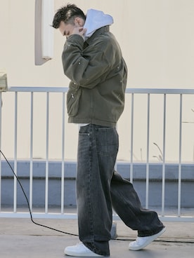 「アイテム（カバーオール）」を使った、koushiroさん（メンズ・176cm）の冬コーディネート