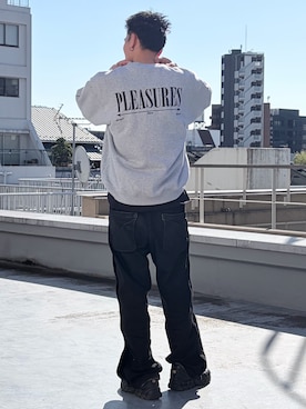 「PLEASURES（プレジャー）のアイテム」を使った、koushiroさん（メンズ・176cm）の冬コーディネート