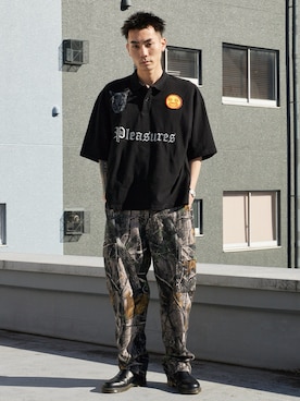 「PLEASURES（プレジャー）のアイテム」を使った、koushiroさん（メンズ・176cm）の冬コーディネート