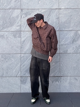 「アイテム（キャップ）」を使った、koushiroさん（メンズ・176cm）の冬コーディネート