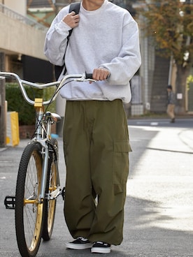 「アイテム（バックパック/リュック）」を使った、koushiroさん（メンズ・176cm）の冬コーディネート