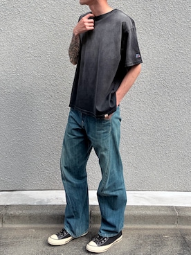 「Russell Athletic（ラッセルアスレティック）のアイテム」を使った、koushiroさん（メンズ・176cm）の春コーディネート