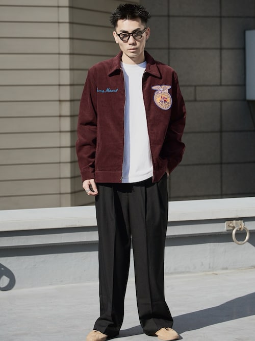 HOUSTON / ヒューストン CORDUROY EMBROIDERY FFA JACKET FFA ワッペン