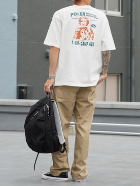 「POLeR（ポーラー）のアイテム」を使った、koushiroさん（メンズ・176cm）の春コーディネート