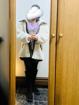 「アイテム（ブーツ）」を使った、hinata☁さん（レディース・155cm・10代）の冬コーディネート