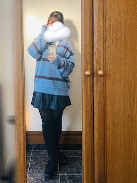「アイテム（スカート）」を使った、ひなた︎︎☁さん（レディース・155cm・10代）の秋コーディネート