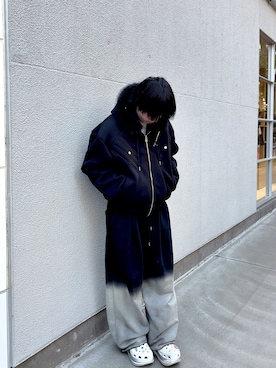 「crocs（クロックス）のアイテム」を使った、るいさん（メンズ・174cm）の冬コーディネート