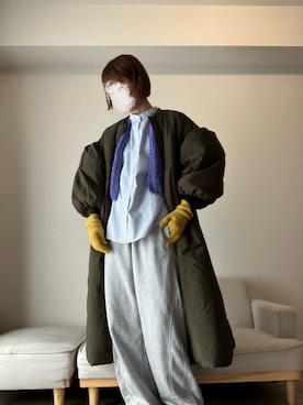 「Libra Cue（リブラ キュー）のアイテム」を使った、靴野なおこさん（レディース・164cm）の冬コーディネート