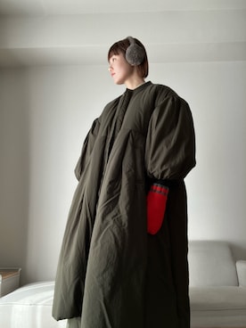 「アイテム（手袋）」を使った、k i n u さん（レディース・164cm）の冬コーディネート