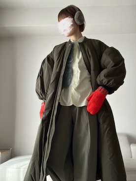 「Libra Cue（リブラ キュー）のアイテム」を使った、靴野なおこさん（レディース・164cm）の冬コーディネート