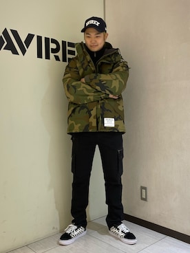 「アイテム（ダウンジャケット/コート）」を使った、清野大翔さん（メンズ・177cm）の秋コーディネート