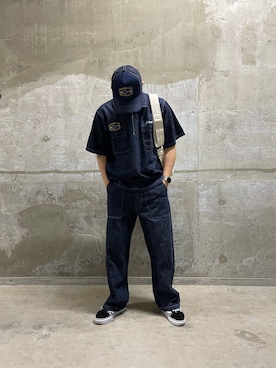 「AVIREX（アヴィレックス）のアイテム（キャップ）」を使った、S3INOさん（メンズ・177cm）の春コーディネート