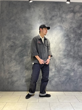 「AVIREX（アヴィレックス）のアイテム（キャップ）」を使った、S3INOさん（メンズ・177cm）の春コーディネート