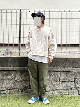 「アイテム（スウェット）」を使った、gulzouさん（メンズ・163cm）の冬コーディネート