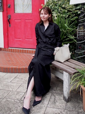 「アイテム（シャツワンピース）」を使った、Lepus Faë officialさん（レディース・158cm）の秋コーディネート