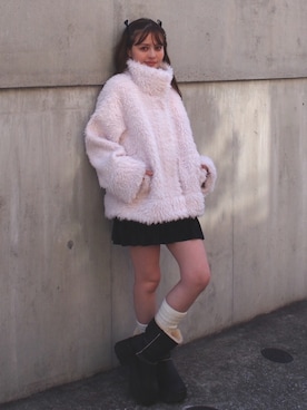 「アイテム（ブルゾン、ピンク系）」を使った、Lepus Faë officialさん（レディース・158cm）の秋コーディネート